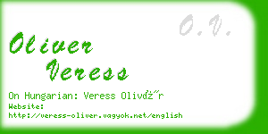 oliver veress business card